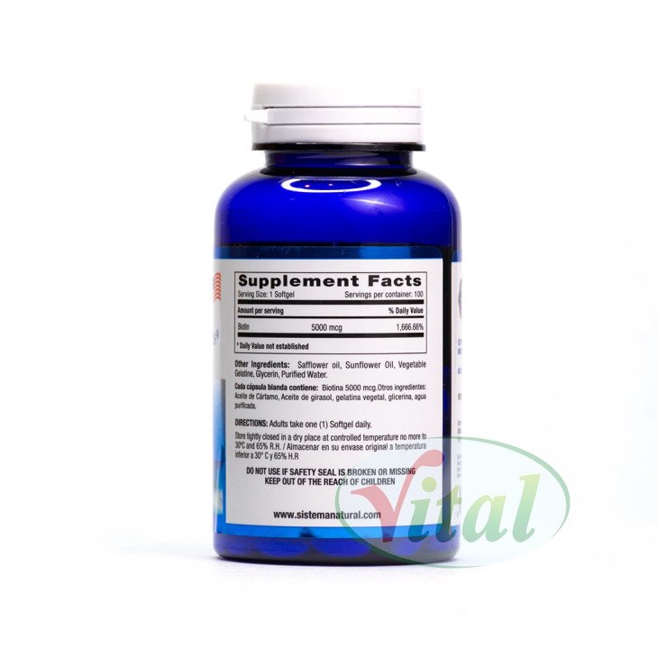 Biotin 5000 mcg Natural Systems