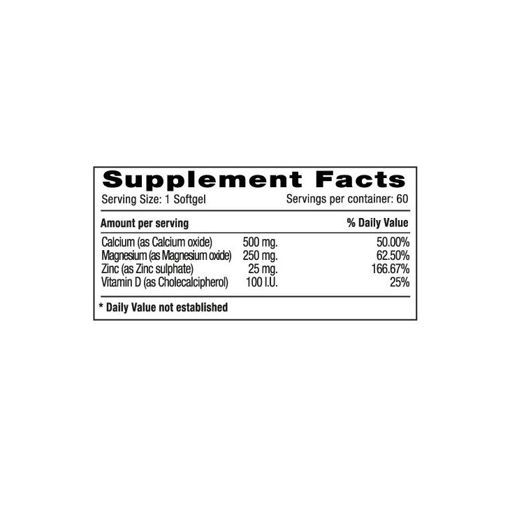 Cal-Mag-Zinc + Vitamina D Natural Systems