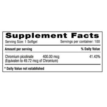 Chromium Picolinato 400 mcg Natural Systems 2