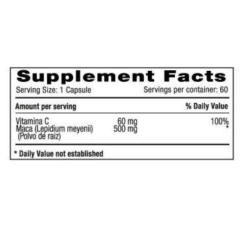 Maca 500 mg + Vitamina C Natural Systems 2