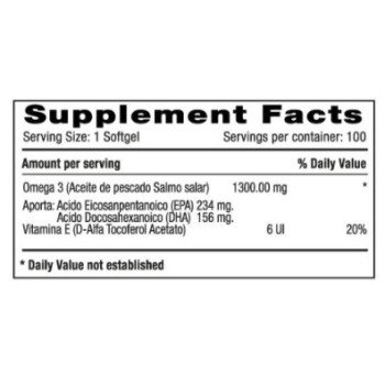 Omega 3 Salmon Oil 1300 mg Natural Systems 2