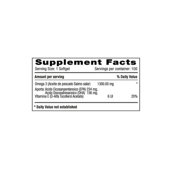 Omega 3 Salmon Oil 1300 mg Natural Systems