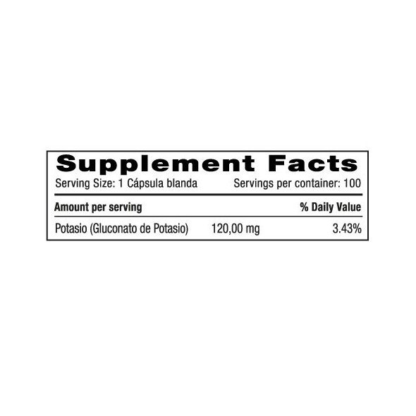 Potassium 120 mg Natural Systems