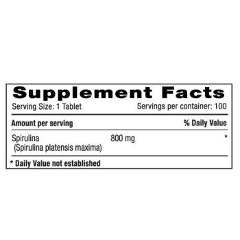 Spirulina 800 mg Natural Systems 2
