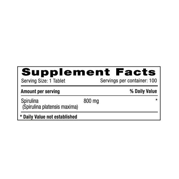 Spirulina 800 mg Natural Systems