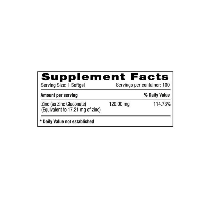 Zinc Gluconato 120 mg Natural System