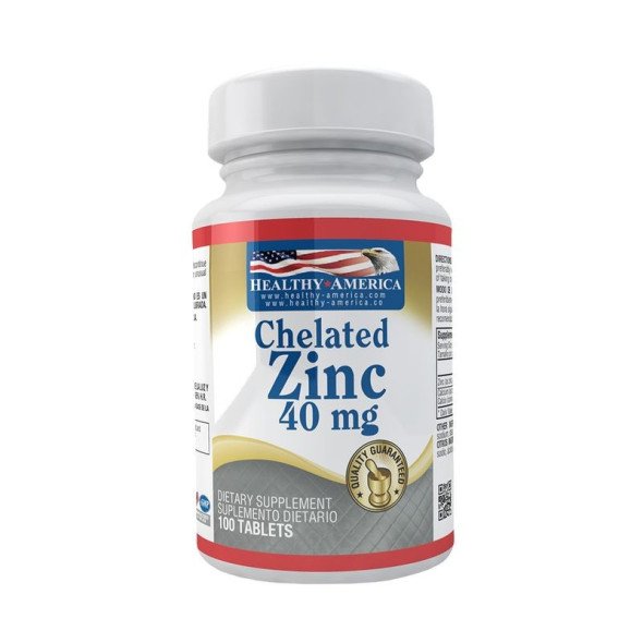 Zinc Chelated 40 mg Healthy America