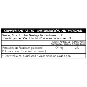 Potassium Tabletas 99 mg Healthy America 2