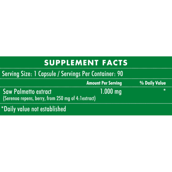 Saw Palmetto 1000 mg Life Health