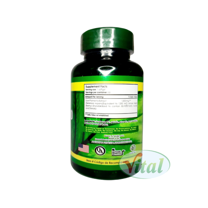 Saw Palmetto 1200 mg Silver Vitamins