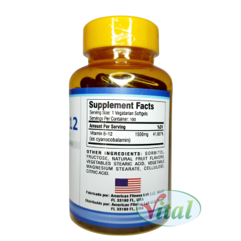 Vitamina B12 1500 mg Silver Vitamins 2