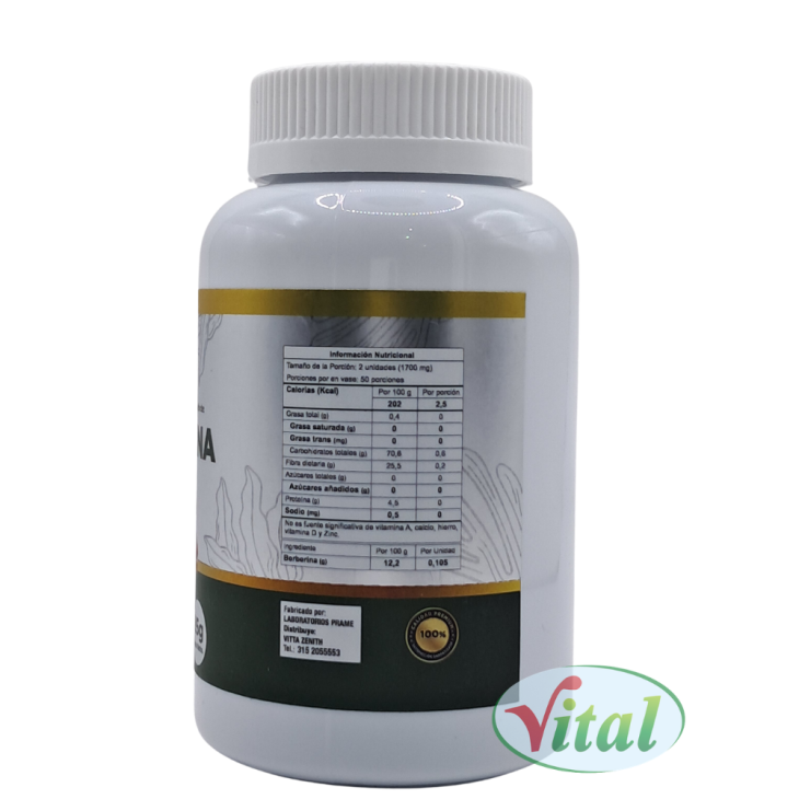 Berberina 600 mg Cápsulas