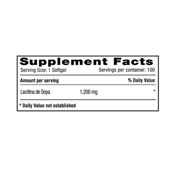 Lecitina De Soya 1200 Mg Natural Systems