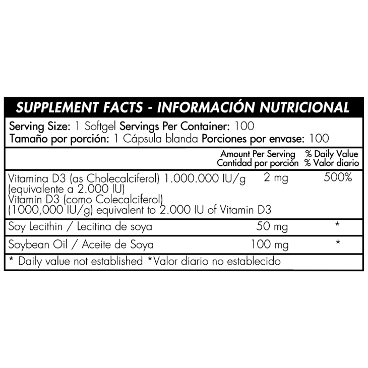 Vitamina D3 2000 IU Healthy America