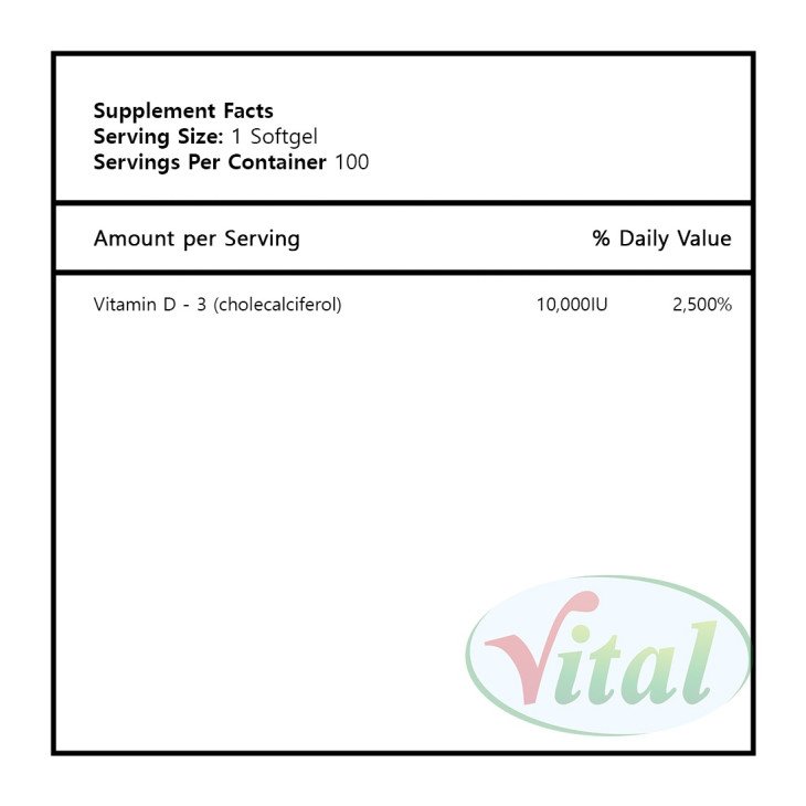 Vitamina D3 10.000 IU Silver Vitamins