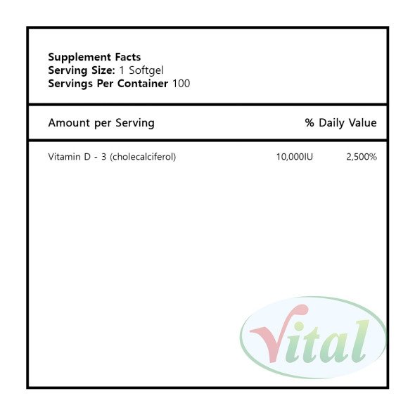 Vitamina D3 10.000 IU Silver Vitamins