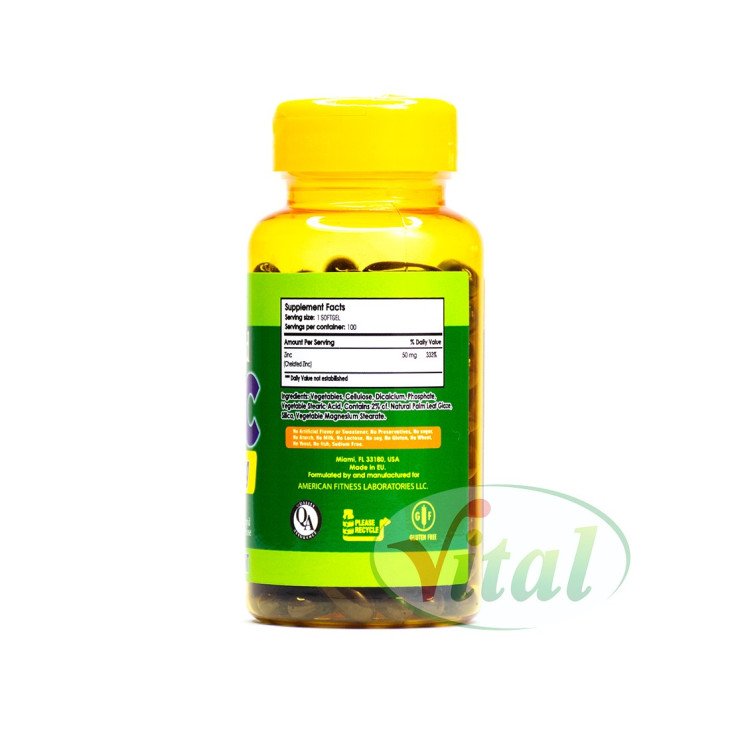 Chelated Zinc 50 mg Silver Vitamins