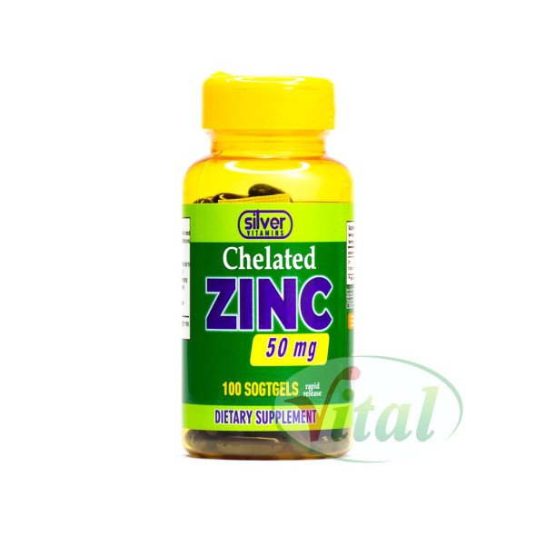Chelated Zinc 50 mg Silver Vitamins