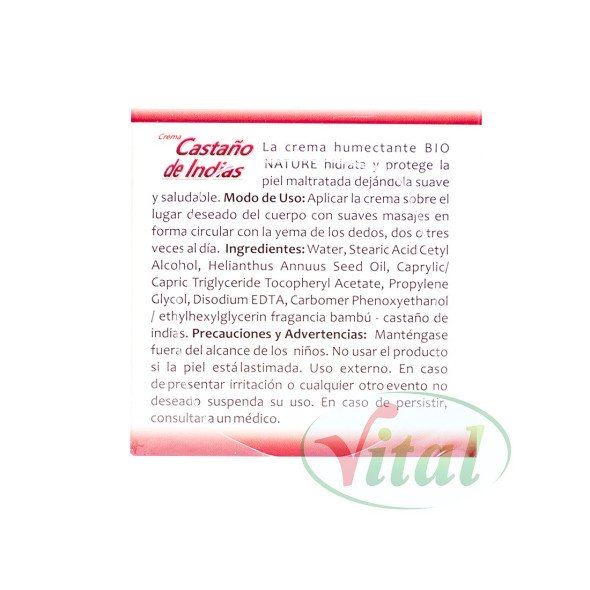 Crema de Castaño de Indias Bionature